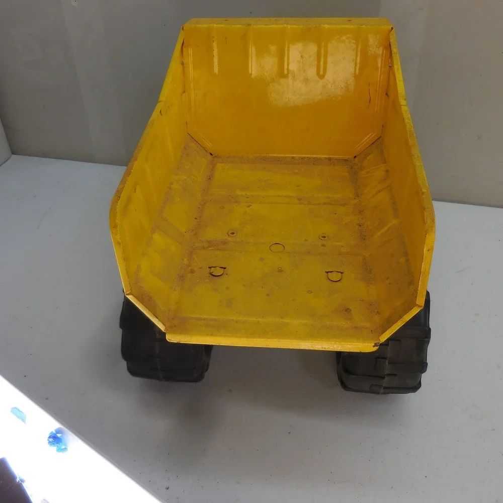 Vintage Tonka Mighty Diesel Dump Truck Yellow Pressed Steel Construction Toy